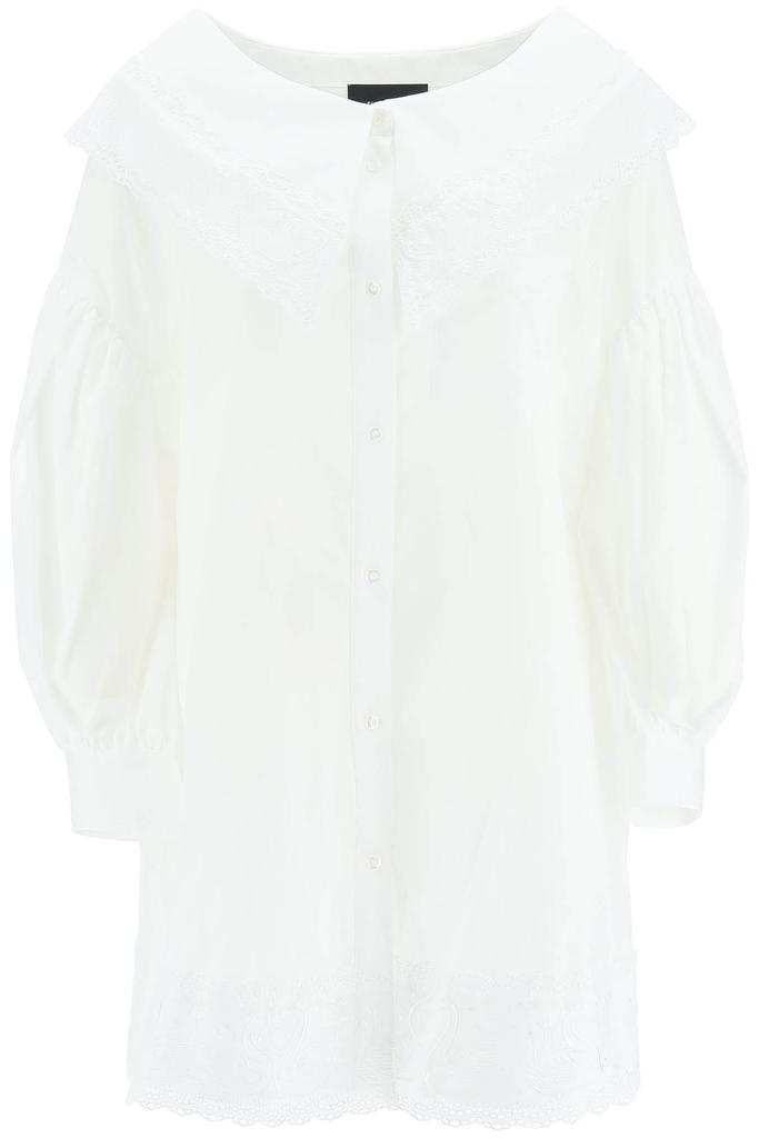 商品Simone Rocha|SHIRT DRESS WITH EMBROIDERED FLAT COLLAR,价格¥3330,第1张图片