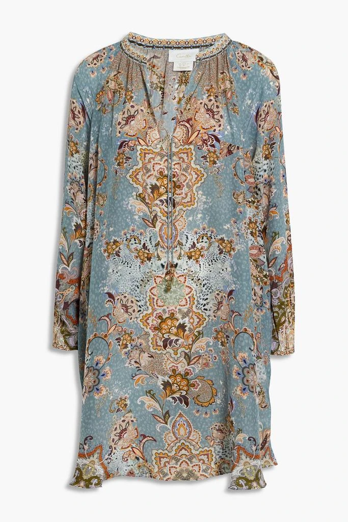 商品Camilla|Crystal-embellished printed silk crepe de chine mini dress,价格¥2470,第3张图片详细描述