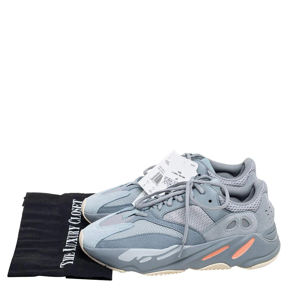 Yeezy x Adidas Grey/Blue Leather And Suede Boost 700 Inertia Sneakers Size 41 1/3 商品