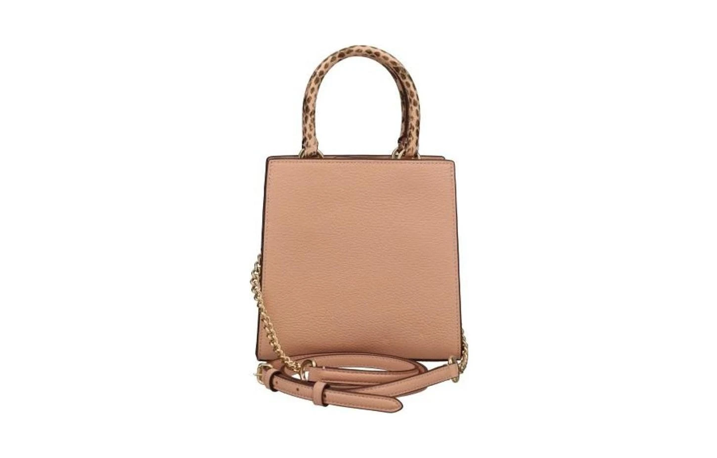 商品[国内直发] Coach|蔻驰 Pepper 17 两个信用卡槽 精致鹅卵石纹皮革配蛇纹压花皮革 琴谱包手提单肩斜挎包 小号 女款 贝壳粉色,价格¥1233,第4张图片详细描述