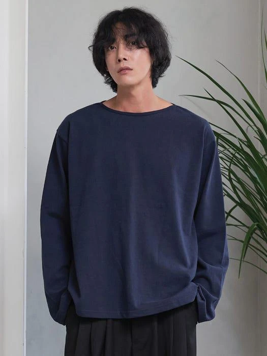 商品TLEYOUNG|Rest Boat Neck Long Sleeve T-shirt Navy,价格¥494,第1张图片