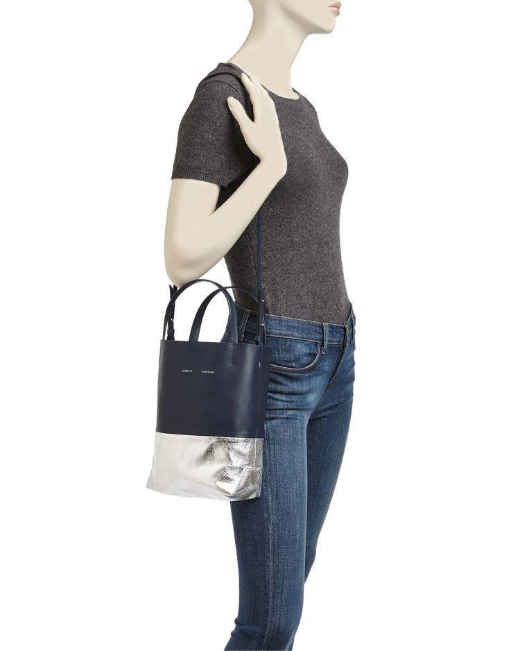 商品Alice.D|Metallic Color Block Small Leather Tote  ,价格¥1847,第2张图片详细描述