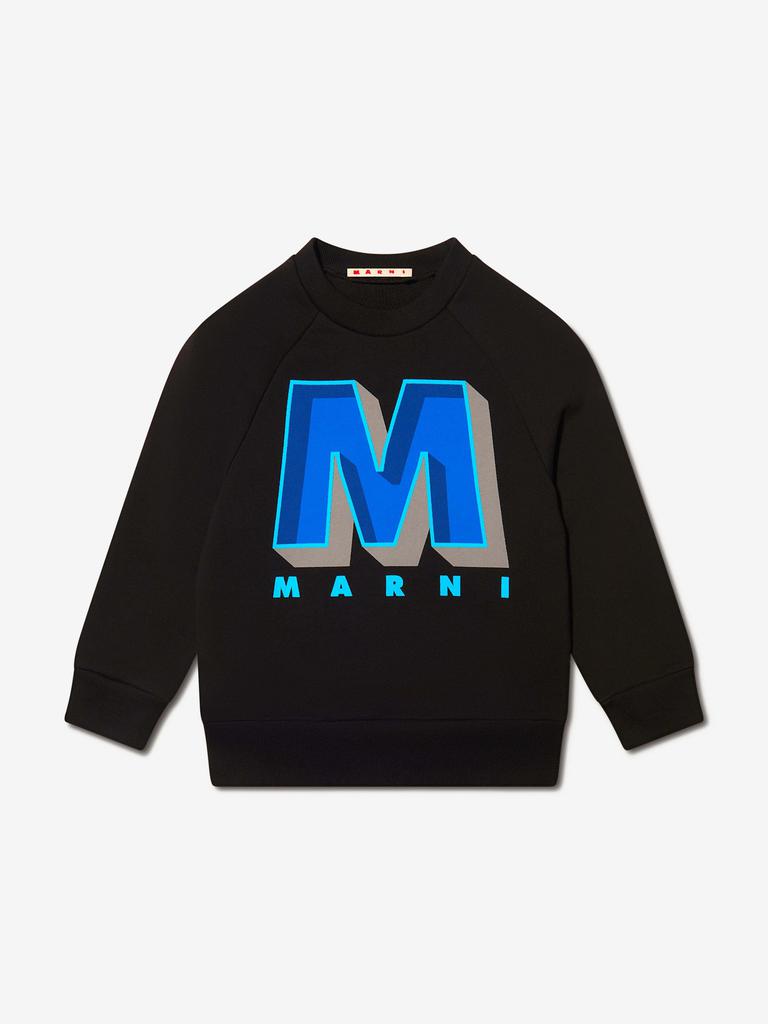 Marni Black Kids Varsity Logo T-Shirt商品第4张图片规格展示