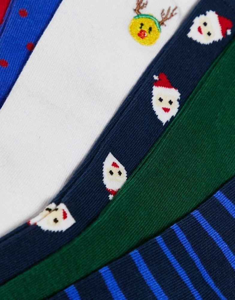 商品ASOS|ASOS DESIGN 6 pack socks with gift box in Christmas designs,价格¥132,第4张图片详细描述