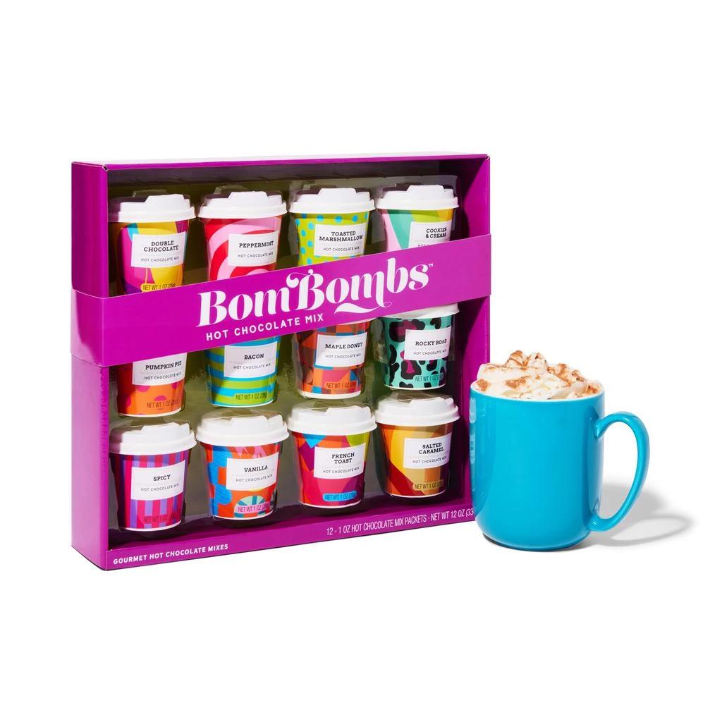 商品Thoughtfully|BomBombs, Hot Chocolate Mix Gift Set, Set of 12,价格¥278,第1张图片