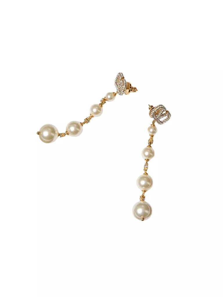 商品Valentino|VLogo Signature Earrings in Metal, Swarovski® Crystals and Pearls,价格¥7418,第2张图片详细描述