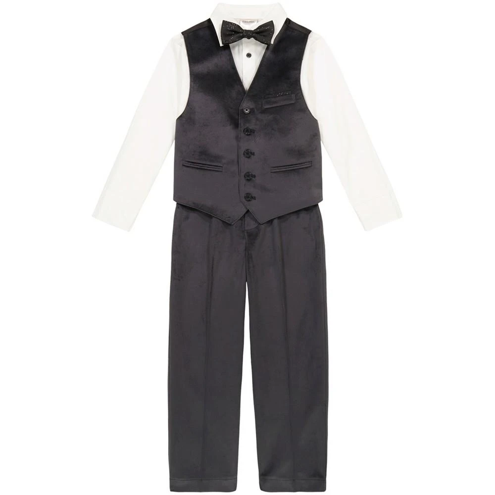 Little Boys Dress Shirt, Vest, Pants and Bow-Tie, 4 Piece Set 商品