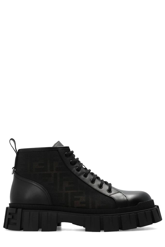 商品Fendi|Fendi Monogrammed Lace-Up Ankle Boots,价格¥9829,第1张图片