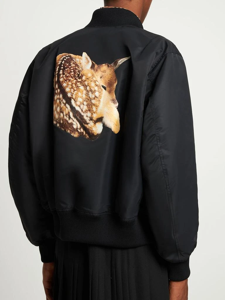 商品Burberry|Logo Print Nylon Bomber Jacket,价格¥14462,第2张图片详细描述