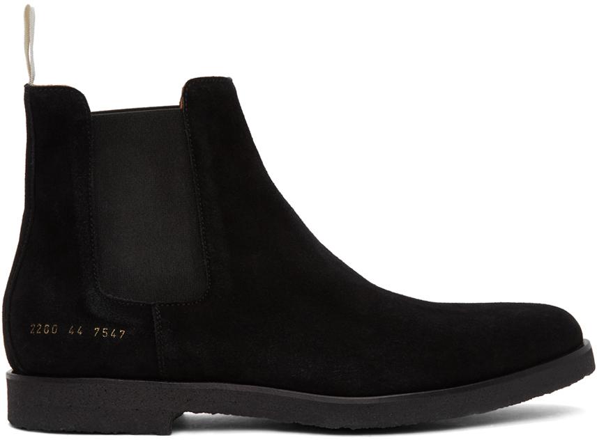 Black Suede Chelsea Boots商品第1张图片规格展示