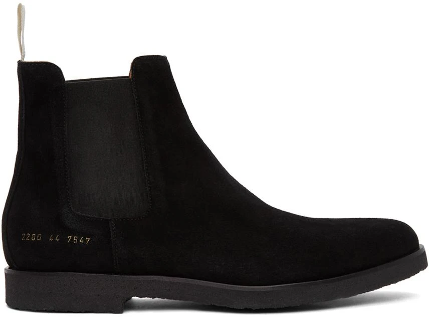 商品Common Projects|Black Suede Chelsea Boots,价格¥3537,第1张图片