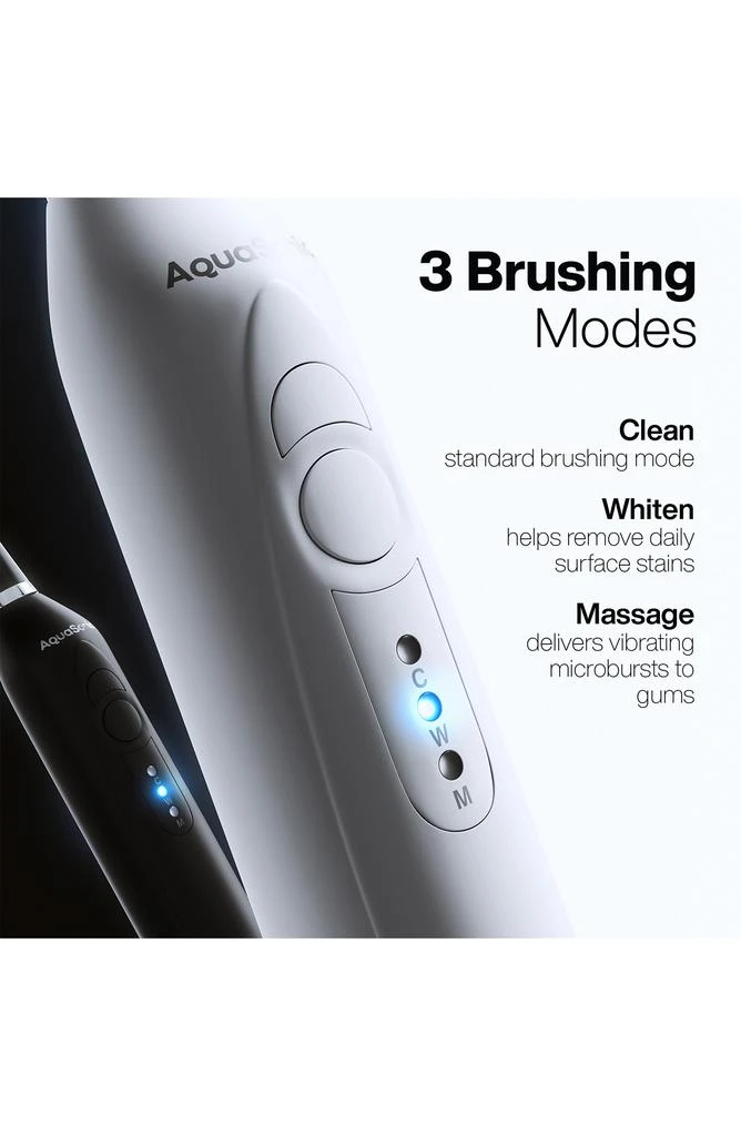 商品AquaSonic|DUO Dual Ultrasonic Toothbrushes with 10 DuPont Brush Heads & 2 Travel Cases,价格¥380,第2张图片详细描述