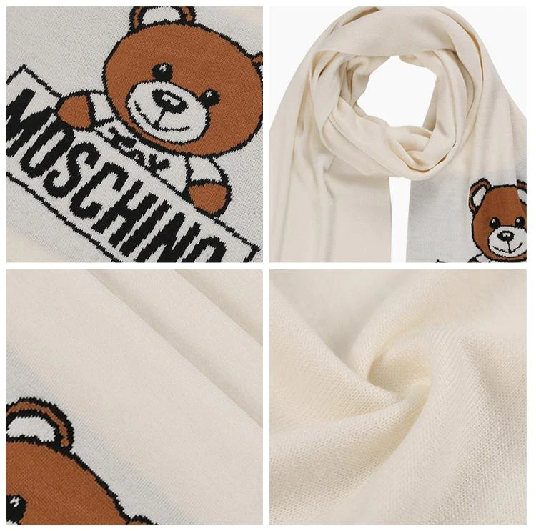 商品Moschino|香港直邮moschino莫斯奇诺字母泰迪熊围巾215081402潮流保暖舒适,价格¥904,第6张图片详细描述