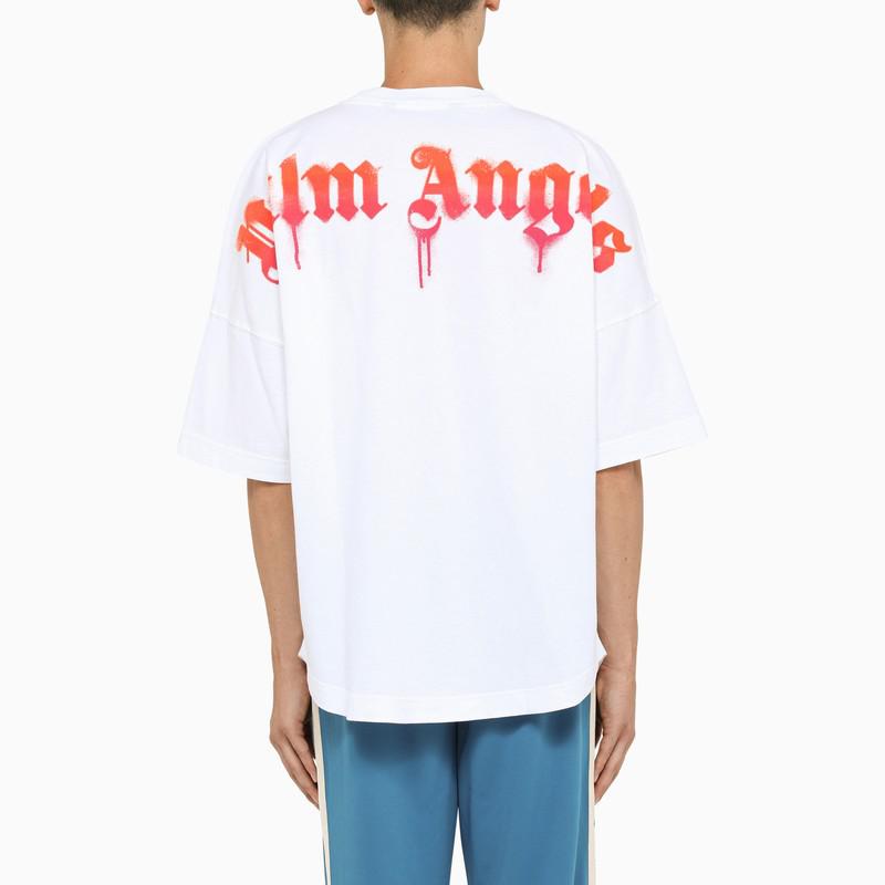 Oversized white t-shirt with Palm logo商品第3张图片规格展示