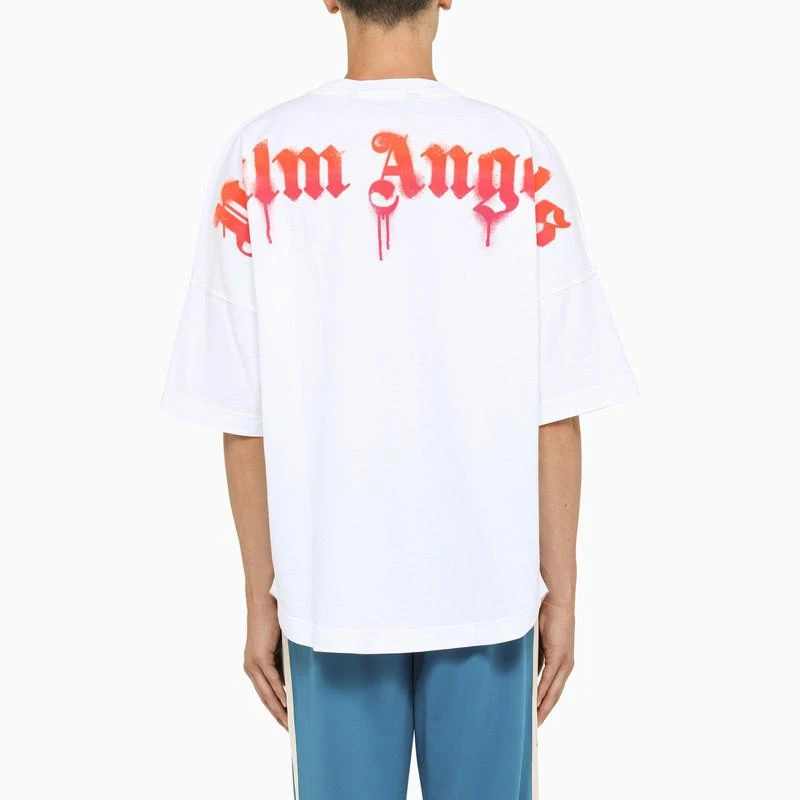 商品Palm Angels|Oversized white t-shirt with Palm logo,价格¥820,第3张图片详细描述