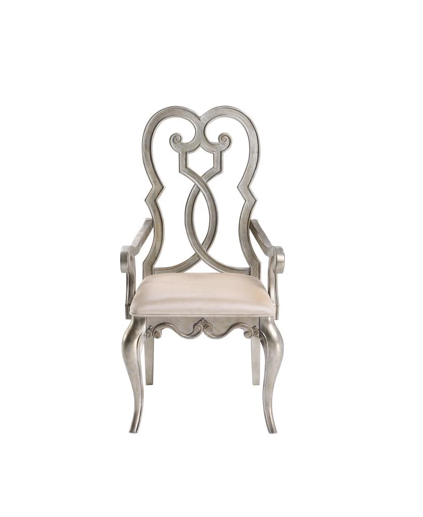 商品Streamdale Furniture|Streamdale Esteban Armchair (Set of 2) In Ivory Velvet & Antique Champagne,价格¥4752,第2张图片详细描述