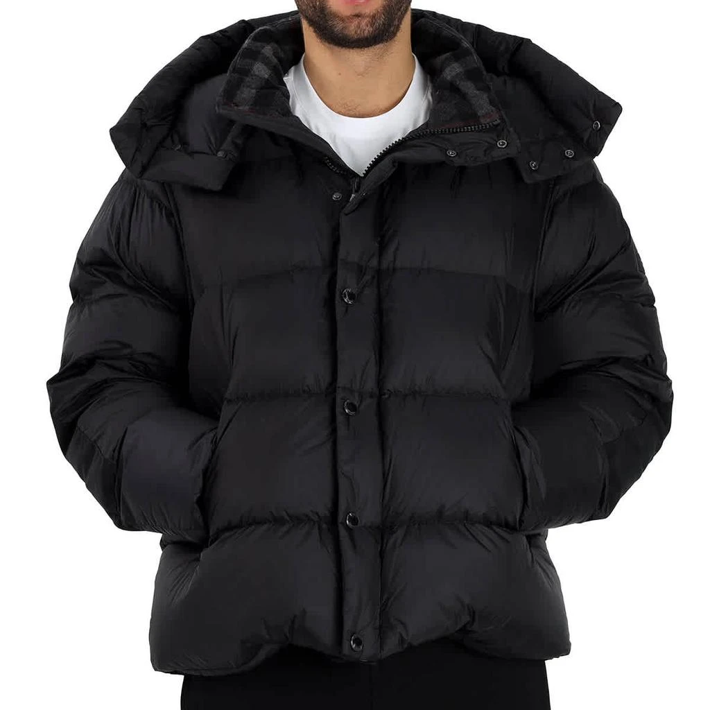 商品Burberry|Burberry Black Detachable Sleeve Hooded Puffer Jacket, Size Small,价格¥3225,第1张图片
