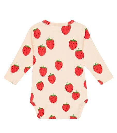 商品Mini Rodini|Baby Strawberries cotton-blend bodysuit,价格¥305,第2张图片详细描述