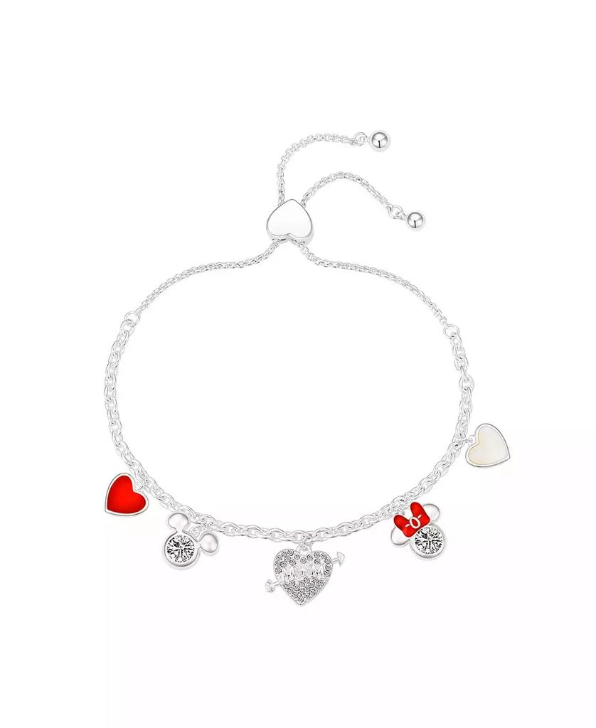商品Disney|Crystal Mickey and Minnie Heart Bolo Bracelet,价格¥371,第1张图片