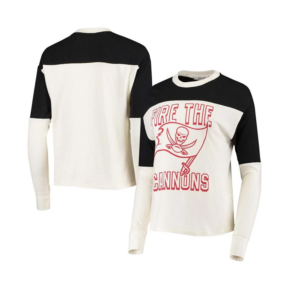 商品Junk Food|Women's Cream Tampa Bay Buccaneers Fire The Cannons Comeback Long Sleeve T-shirt,价格¥250,第1张图片