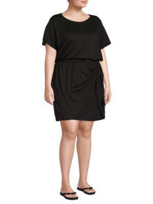 商品Calvin Klein|Plus Solid Hued Blouson Dress,价格¥249,第1张图片