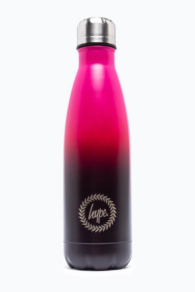 商品HYPE ACCESSORIES|HYPE UNISEX PINK BLACK FADE CREST WATER BOTTLE,价格¥166,第1张图片