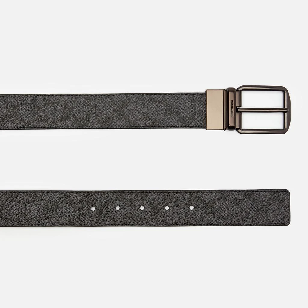 商品Coach|Coach Men's 38mm Cut-To-Size Harness Belt in Signature Canvas - Charcoal/Khaki,价格¥1379,第2张图片详细描述