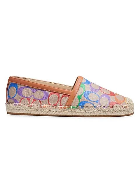商品Coach|Collins Pride Monogram Coated Canvas Espadrilles,价格¥315,第1张图片
