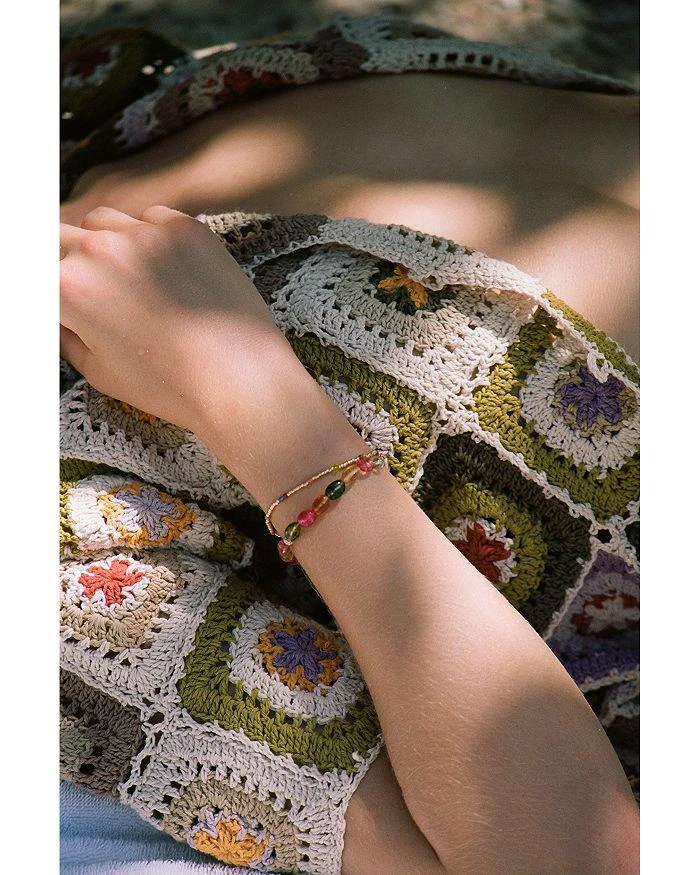 商品Anni Lu|Golden Sands Beaded Bracelet in 18K Gold Plated,价格¥588,第2张图片详细描述