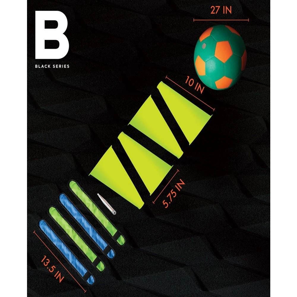 Night Glow Soccer Set, LED Light-Up Ball Cones and Wristbands 商品
