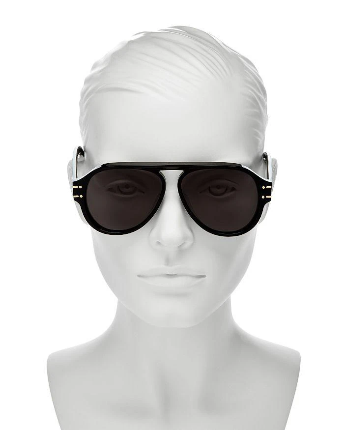 商品Dior| Brow Bar Aviator Sunglasses, 58mm,价格¥4219,第2张图片详细描述