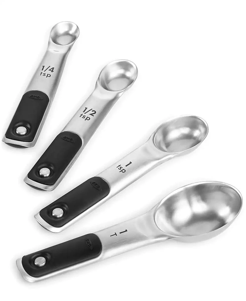 商品OXO|Good Grips Set of 4 Stainless Steel Magnetic Measuring Spoons,价格¥90,第1张图片
