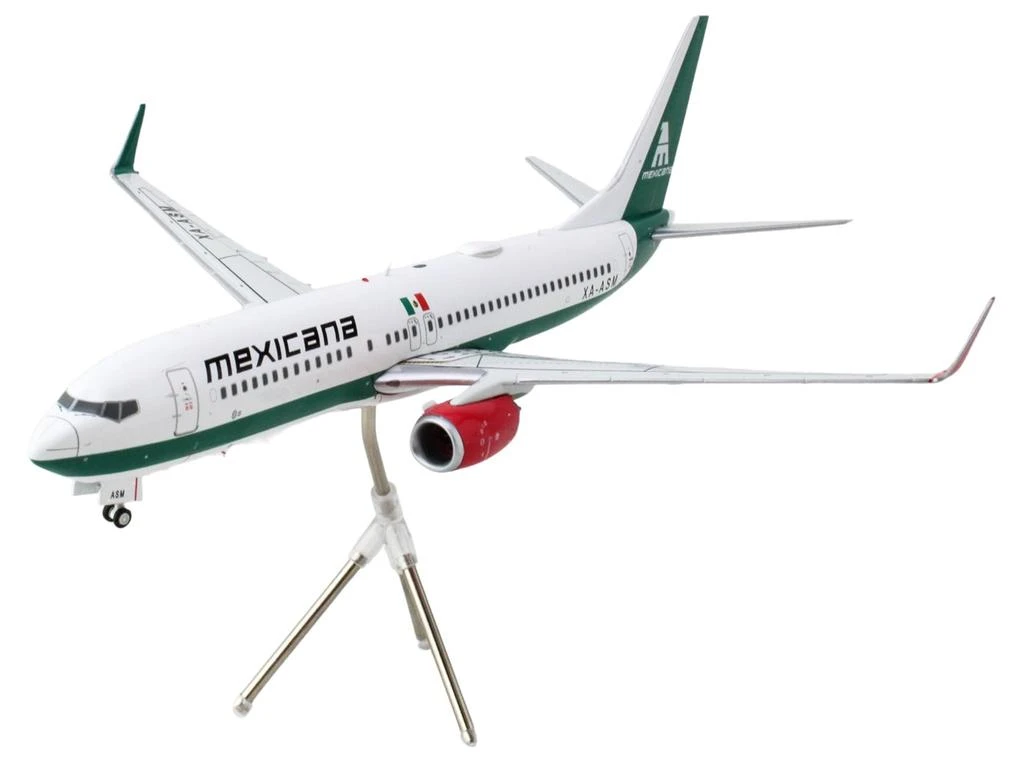 商品GeminiJets|Boeing 737-800 Commercial Aircraft "Mexicana" (XA-ASM) White with Green Stripes "Gemini 200" Series 1/200 Diecast Model Airplane by,价格¥1152,第1张图片