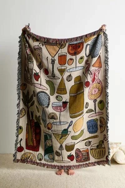 商品Calhoun & Co.|Calhoun & Co. UO Exclusive Cocktail Tapestry Throw Blanket,价格¥928,第2张图片详细描述