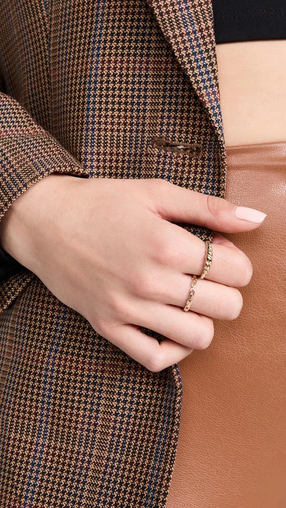 商品Zoe Chicco|Zoe Chicco 14k Gold Rectangle Link Ring,价格¥3502,第3张图片详细描述