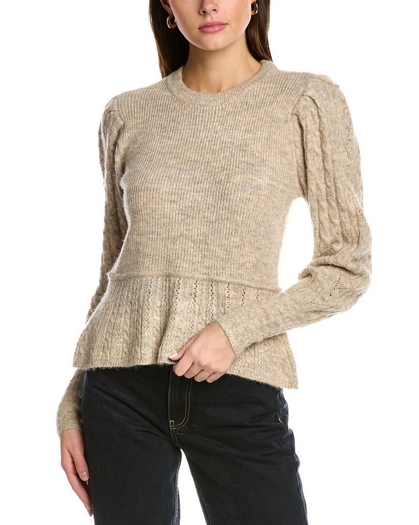 商品Design History|Design History Peplum Alpaca & Wool-Blend Pullover,价格¥351,第1张图片