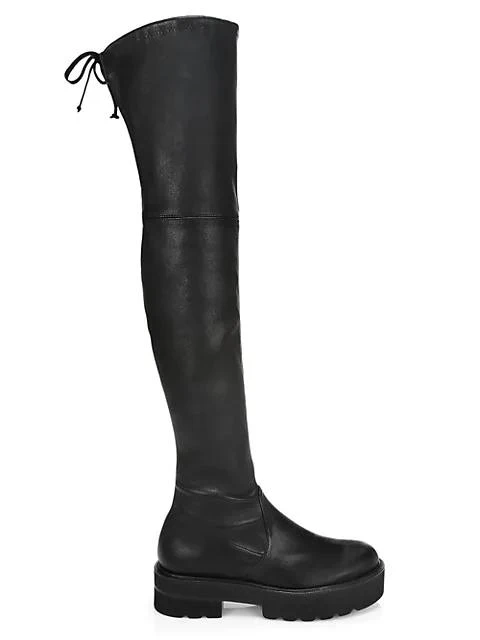 商品Stuart Weitzman|Lowland Ultralift Over-The-Knee Leather Boots,价格¥7408,第1张图片