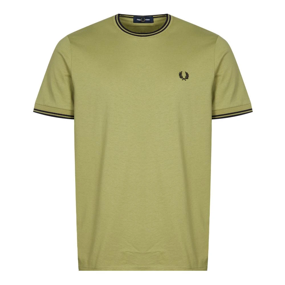 商品Fred Perry|Fred Perry Twin Tipped T-Shirt - Sage Green,价格¥186,第1张图片