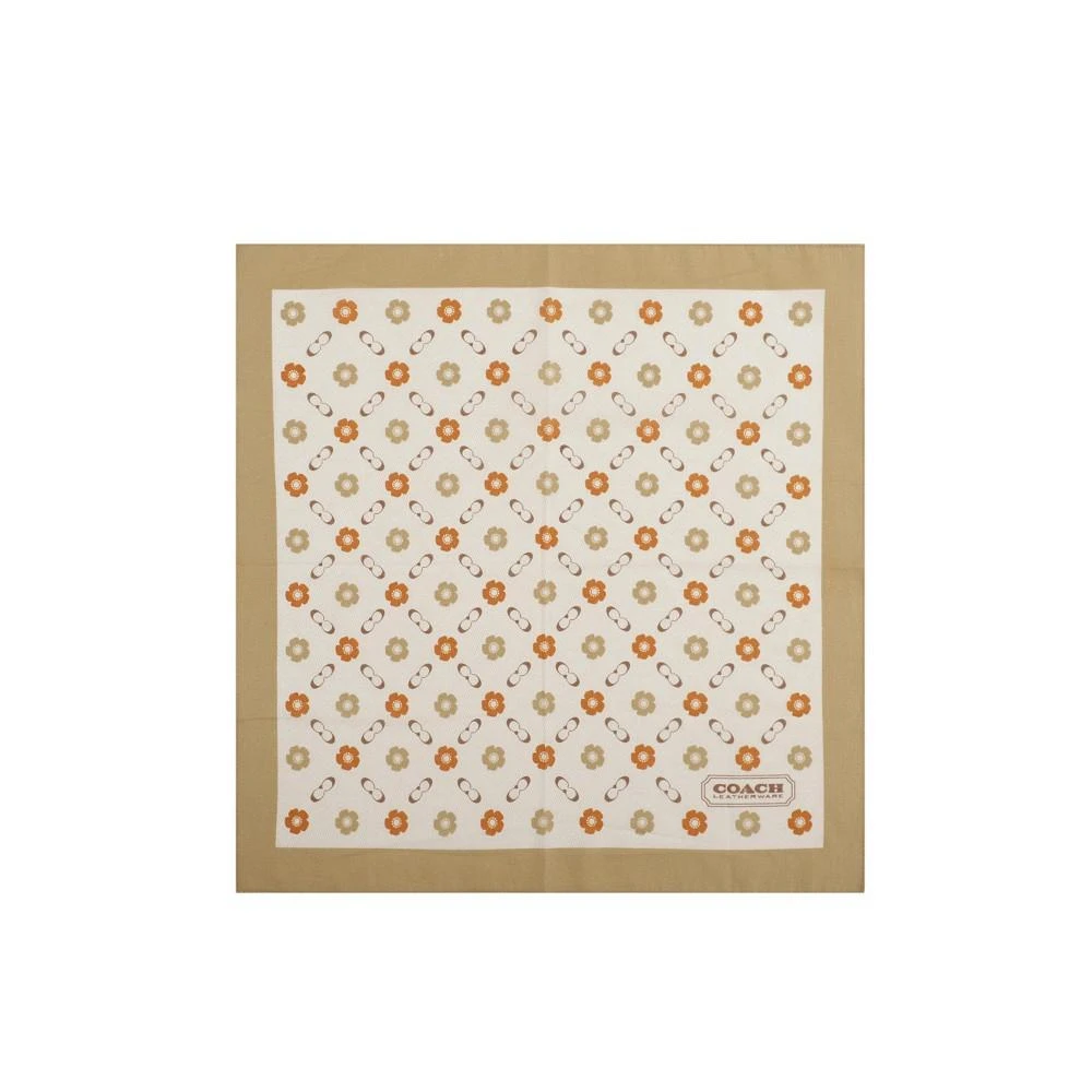 商品Coach|Women's Tea Rose Print Silk Hanky,价格¥224,第2张图片详细描述