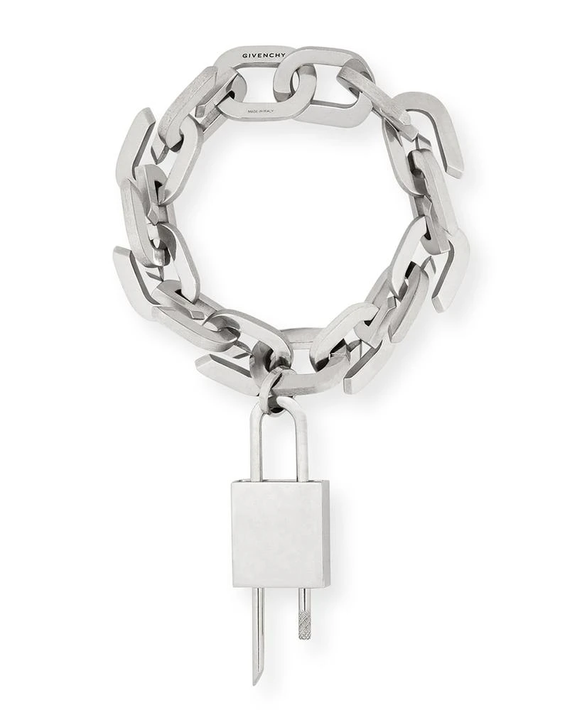 商品Givenchy|Men's G-Link Lock Medium Bracelet,价格¥6664,第2张图片详细描述