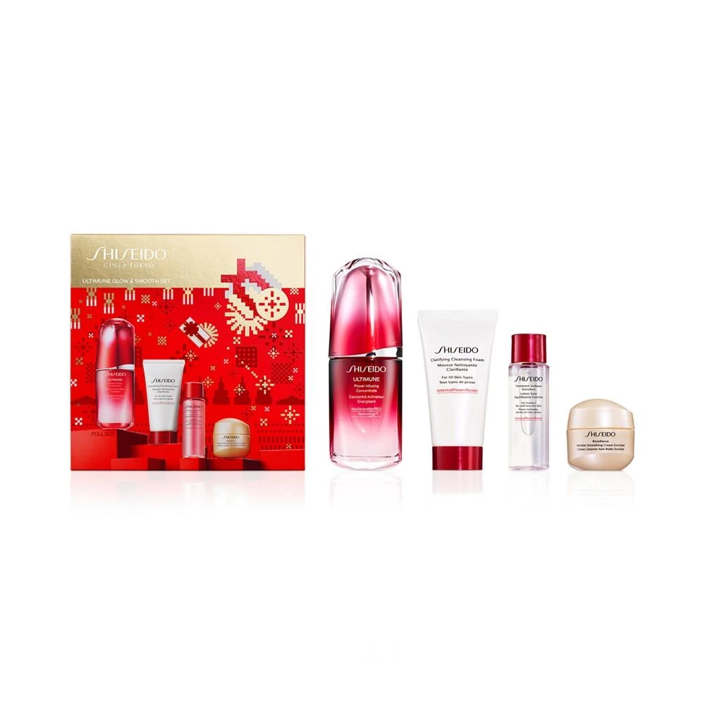 商品Shiseido|4-Pc. Ultimune Glow & Smooth Skincare Set, Created for Macy's,价格¥829,第1张图片