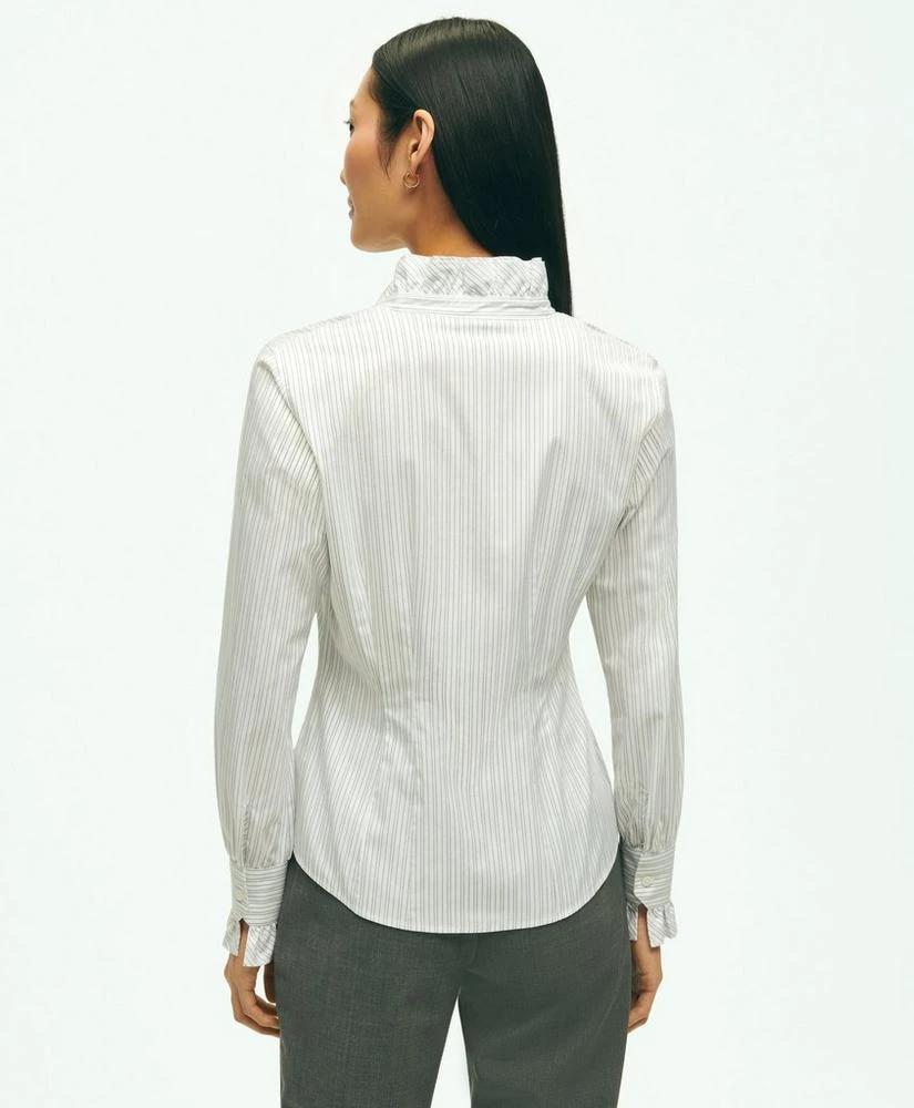 商品Brooks Brothers|Fitted Stretch Supima® Cotton Non-Iron Ruffle Dress Shirt,价格¥414,第2张图片详细描述