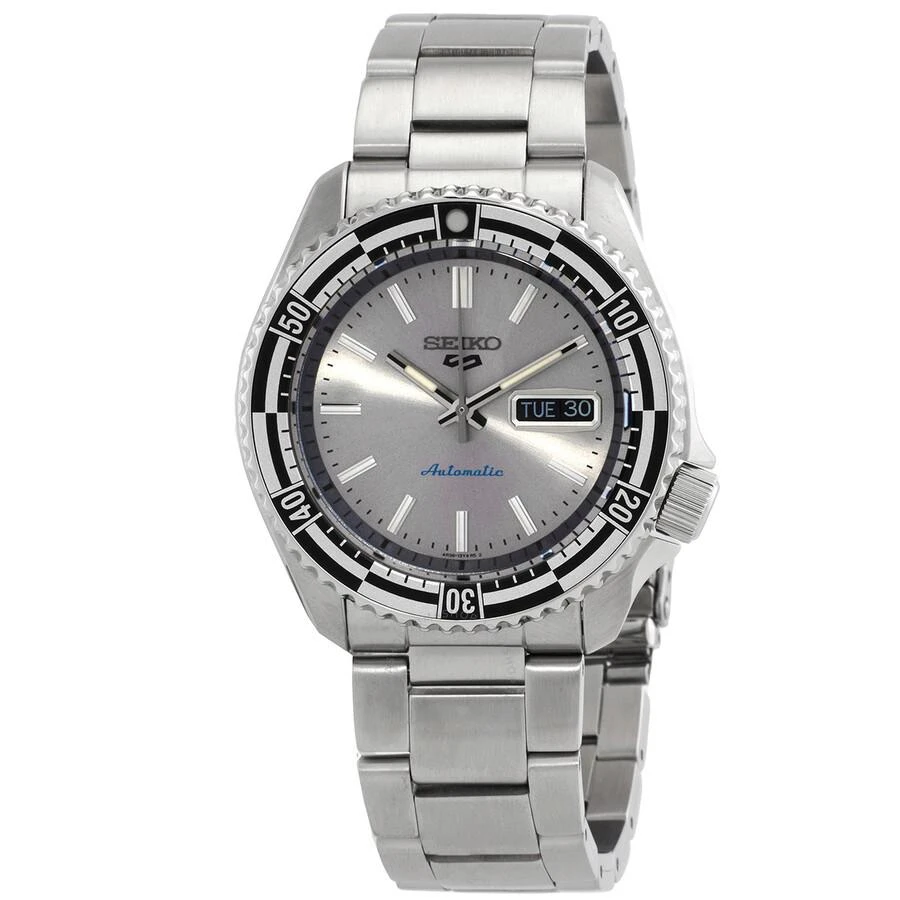 商品Seiko|5 Sports Automatic Silver Dial Men's Watch SRPK09K1,价格¥1852,第1张图片