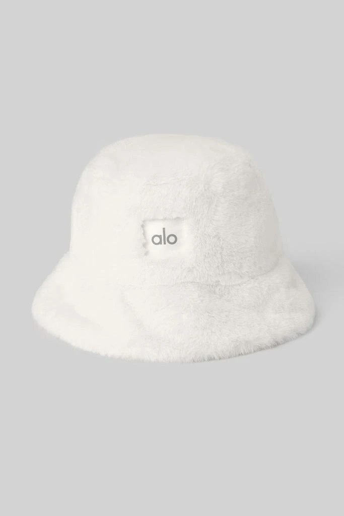 商品Alo|Faux Fur Bucket Hat - Ivory,价格¥753,第1张图片