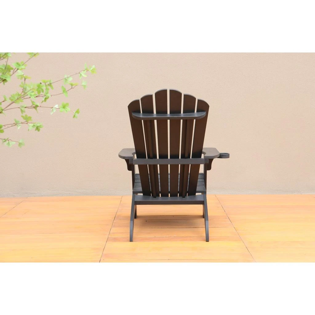 商品Simplie Fun|Polystyrene Adirondack Chair - Black,价格¥3193,第5张图片详细描述