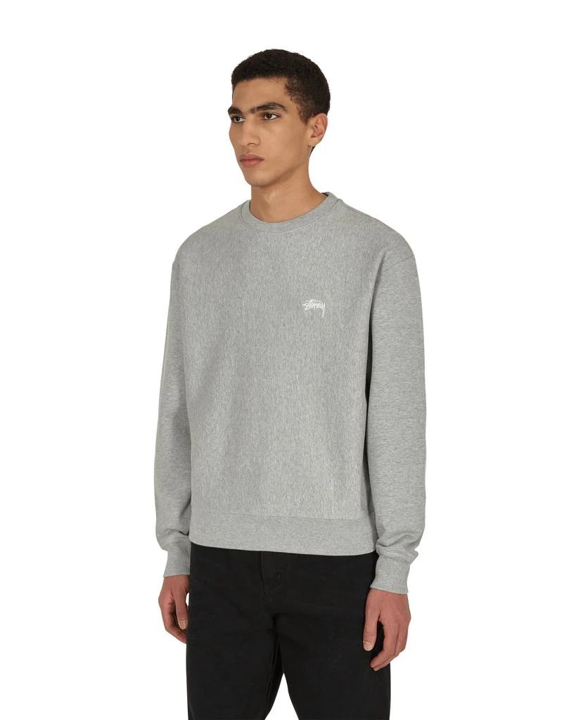 商品STUSSY|Stock Logo Crewneck Sweatshirt Grey,价格¥901,第2张图片详细描述