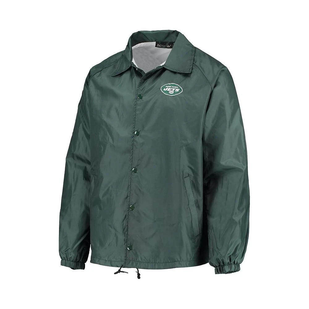 商品Dunbrooke|Men's Green New York Jets Coaches Classic Raglan Full-Snap Windbreaker Jacket,价格¥373,第3张图片详细描述