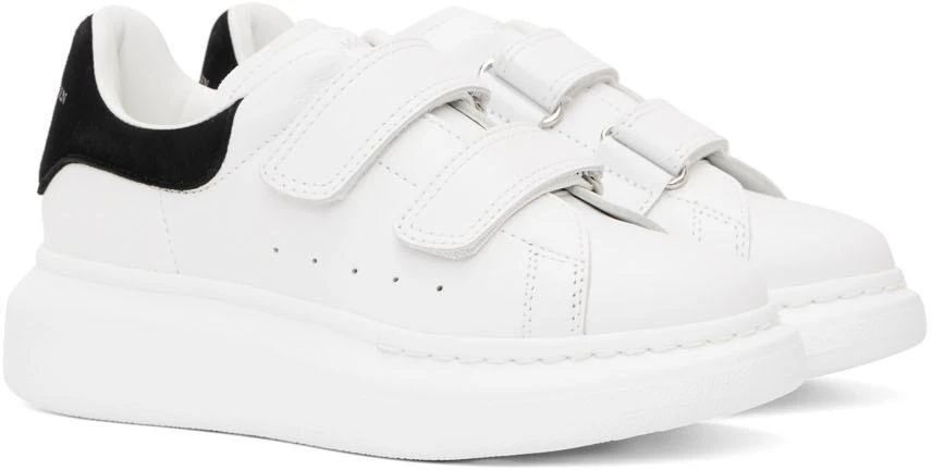 商品Alexander McQueen|Kids White & Black Oversized Velcro Sneakers,价格¥1549,第4张图片详细描述
