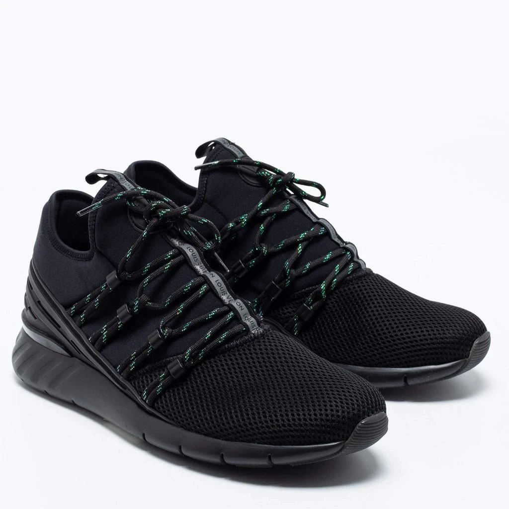 商品[二手商品] Louis Vuitton|Louis Vuitton Black Fabric And Mesh Fastlane Sneakers  Size 41.5 ,价格¥4334,第4张图片详细描述