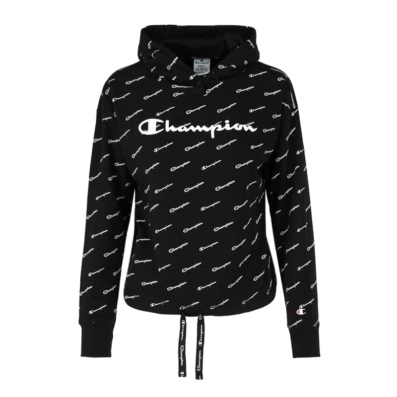 Champion 女士黑色连帽卫衣运动衫上衣 111797-KL001 商品